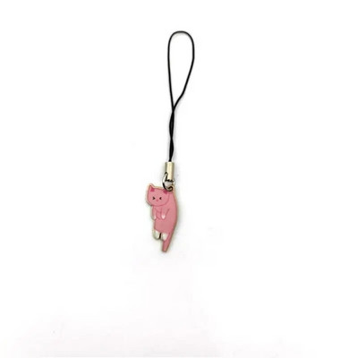 Aranyos macska telefonszíj-kiegészítők iPhone/Samsung/XiaoMi tokszíj dekorációhoz kulcstartó mobiltelefon pántos telefon akasztós bűbáj