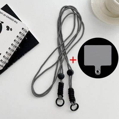 Uzica preko tijela, naramenice, privjesak za ključeve, podesivo pleteno uže sa zamjenskom zakrpom za dodatnu opremu za mobilni telefon