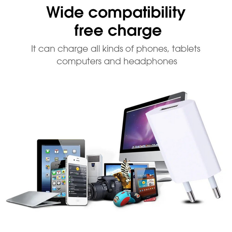 Universalus 5V 1A EU kištukas USB3.0 greito įkrovimo mobiliojo telefono sieninis kelioninis maitinimo adapteris, skirtas iPhone14 13 Samsung Xiaomi įkrovikliui