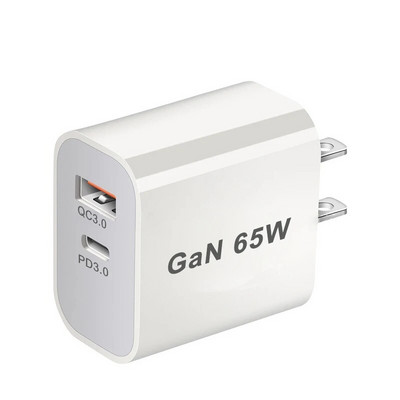 Φορτιστής USB C 65W Φορτιστής κινητού τηλεφώνου γρήγορης φόρτισης για iPhone 14 Pro Xiaomi Huawei Samsung Φορτιστής τοίχου 2 θυρών QC3.0