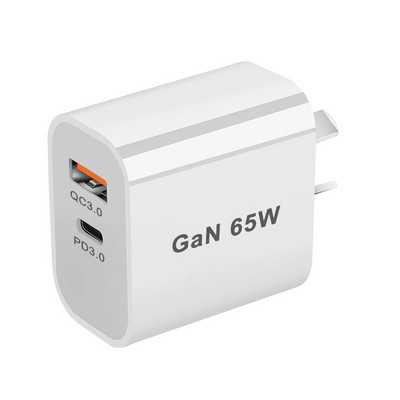 Φορτιστής USB C 65W Φορτιστής κινητού τηλεφώνου γρήγορης φόρτισης για iPhone 14 Pro Xiaomi Huawei Samsung Φορτιστής τοίχου 2 θυρών QC3.0