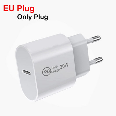 20W Charger Block Καλώδιο USB-C Συμβατό για iphone Samsung iPad 10, Air4/5, Mini6, Pro Type C τροφοδοτικό κινητού τηλεφώνου Charge Bric