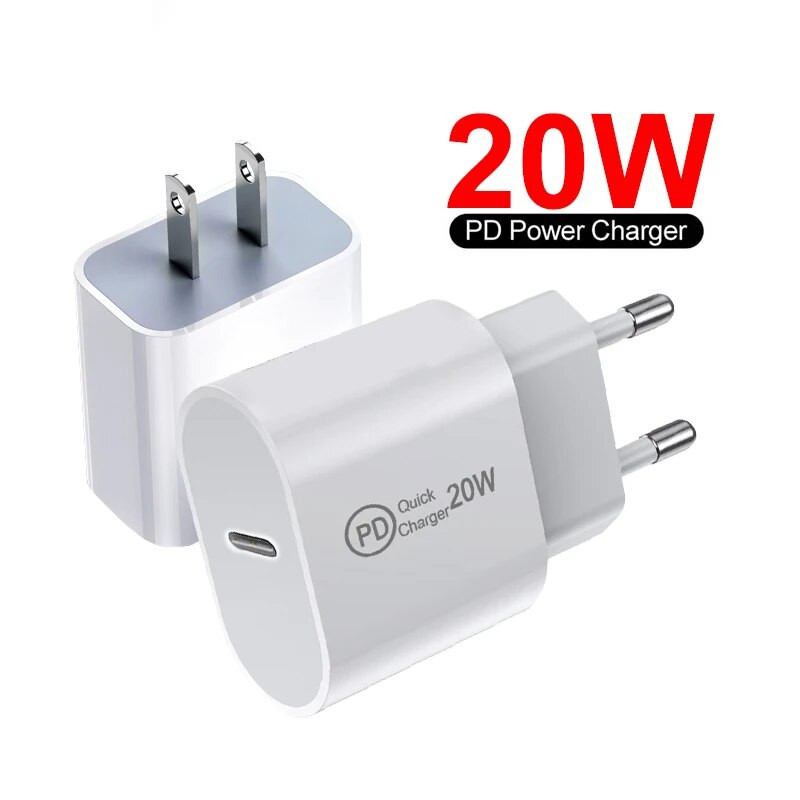 20W Charger Block Καλώδιο USB-C Συμβατό για iphone Samsung iPad 10, Air4/5, Mini6, Pro Type C τροφοδοτικό κινητού τηλεφώνου Charge Bric