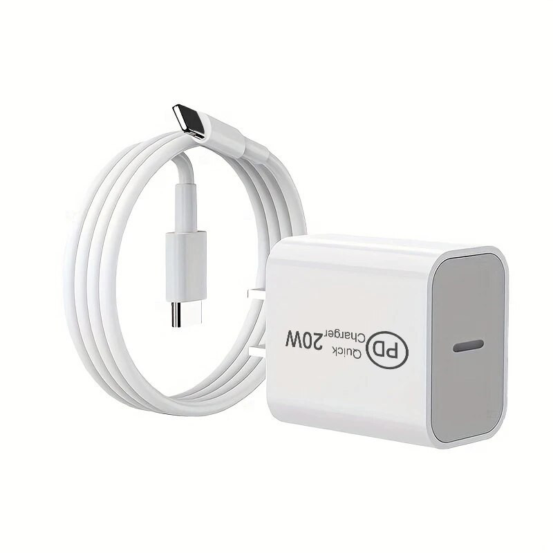 20W Charger Block Καλώδιο USB-C Συμβατό για iphone Samsung iPad 10, Air4/5, Mini6, Pro Type C τροφοδοτικό κινητού τηλεφώνου Charge Bric