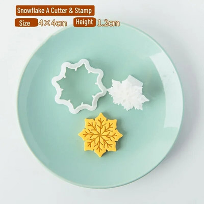 2 vnt Mini sausainių pjaustytuvai Plastikiniai 3D Kalėdų teminiai animaciniai filmukai Paspaudžiami sausainių formelės Sausainių antspaudas Virtuvė Kepimas Tešlos kepiniai