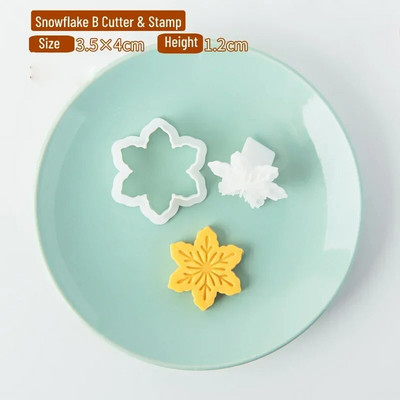 2 vnt Mini sausainių pjaustytuvai Plastikiniai 3D Kalėdų teminiai animaciniai filmukai Paspaudžiami sausainių formelės Sausainių antspaudas Virtuvė Kepimas Tešlos kepiniai