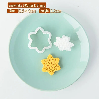 2 vnt Mini sausainių pjaustytuvai Plastikiniai 3D Kalėdų teminiai animaciniai filmukai Paspaudžiami sausainių formelės Sausainių antspaudas Virtuvė Kepimas Tešlos kepiniai