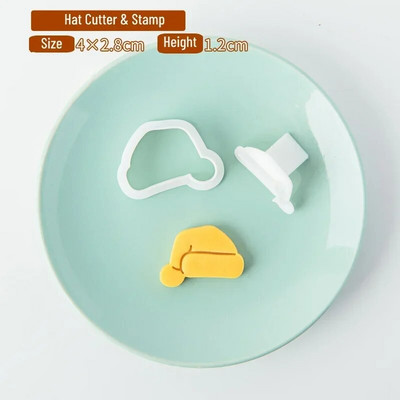 2 vnt Mini sausainių pjaustytuvai Plastikiniai 3D Kalėdų teminiai animaciniai filmukai Paspaudžiami sausainių formelės Sausainių antspaudas Virtuvė Kepimas Tešlos kepiniai