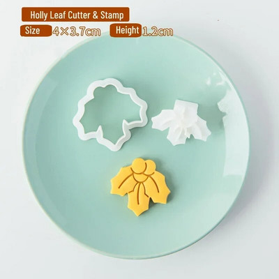 2 vnt Mini sausainių pjaustytuvai Plastikiniai 3D Kalėdų teminiai animaciniai filmukai Paspaudžiami sausainių formelės Sausainių antspaudas Virtuvė Kepimas Tešlos kepiniai