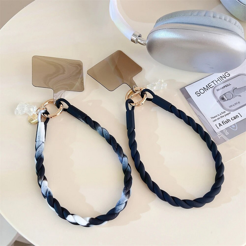 Mieli šviečiantys meškiukai telefono dirželiai Mieli sportiniai dirželiai Madingi ilgas mobiliojo telefono pakabukas, skirtas iPhone 14 stilingam dirželiui