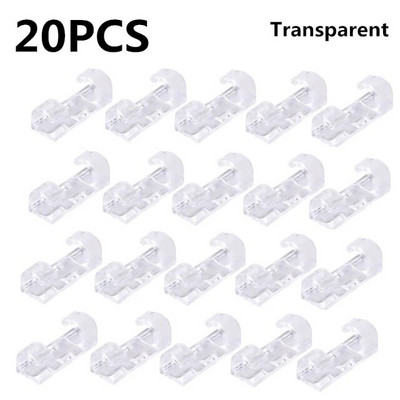 20 vnt. Lipnios kabelių spaustukai Stalinis kabelių laikiklis Laido tvarkyklė Laido laikiklis Fiksuotas USB įkrovimo linijos spaustukas
