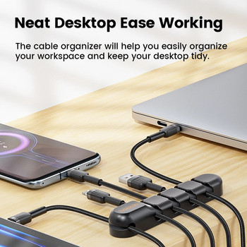 Toocki Cable Organizer Διαχείριση Επιτραπέζιου Τακτοποιημένο Κλιπ Καλωδίου USB Wider Στήριγμα σύρματος για ποντίκι Προστατευτικό καλωδίου ακουστικών Organizer