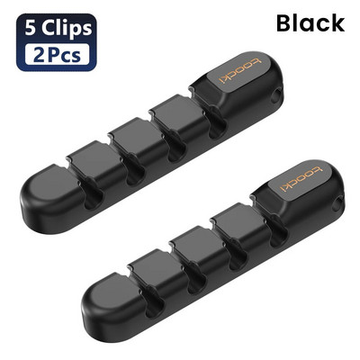 Toocki Cable Organizer Management Desktop Tidy Clips USB kabelio vyniojimo laido laikiklis, skirtas pelės ausinių kabelio apsaugai.