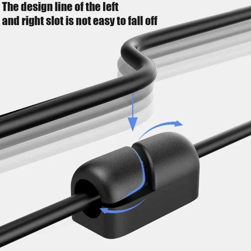 Kabelių laikiklio spaustukai Laido valdymo lipni juoda/balta/pilka vielos laikiklio spaustukas Lipnus automobilinis vielos spaustuko priedai