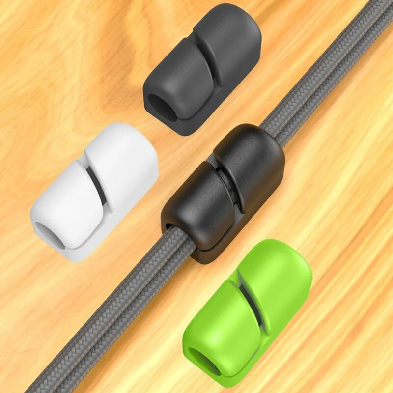 Kabelių laikiklio spaustukai Laido valdymo lipni juoda/balta/pilka vielos laikiklio spaustukas Lipnus automobilinis vielos spaustuko priedai