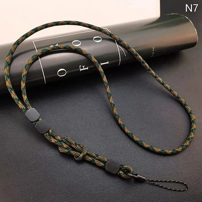 Ilgo kaklo pakabinama grandinė Rankomis austa mobiliojo telefono dirželis, tvirtas ir reguliuojamo ilgio dvejopo naudojimo dirželis, apsaugantis nuo praradimo