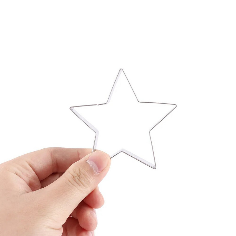 4/5 vnt./rinkinys Plieninė fondanto pyrago kepimo forma Širdies gėlių žvaigždės formos omleto forma „pasidaryk pats“ sausainių sausainių pjaustyklės dekoravimo formos