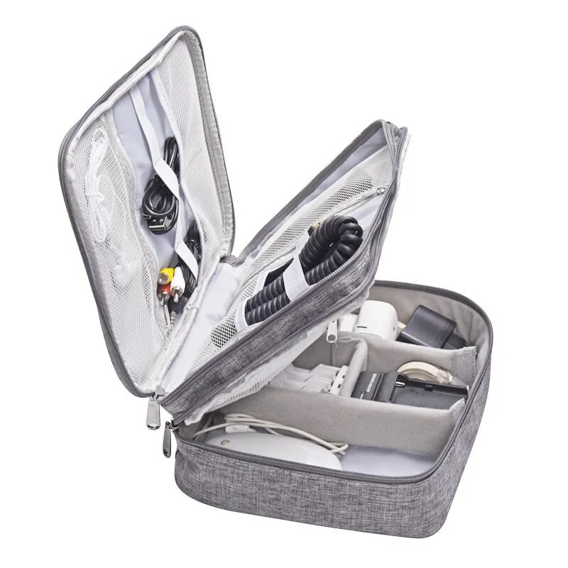 3 pakopų nešiojamasis laidas USB linijos laikiklio krepšys Kelioninis maitinimo blokas Ausinių linija Organizatoriaus dėžutė Pelės įkrovimas Duomenų saugojimas Užtrauktuku užrakinamas krepšys