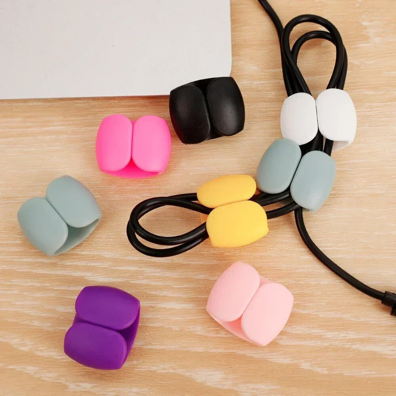 10/5/1PCS Daugiafunkcis kabelio laikiklis USB laikiklis Laido valdymo spaustukas Laido laikiklis Ausinės Ausinės Telefono įkroviklis Laido spaustukai