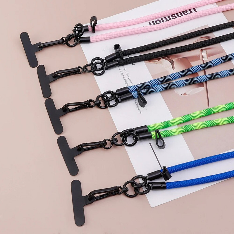 Universalus mobiliojo telefono dirželis su kortelių dirželiu, reguliuojami kryžminiai mobiliojo telefono kaklo dirželiai, skirti iPhone Samsung Xiaomi