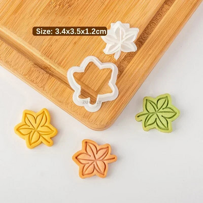 Rudens lapų sausainių forma ąžuolo klevo lapams Sausainių pjaustyklės Rankomis spaustos Fondanto Antspaudas Saldainiai Šokoladiniai Tortai Dekoravimo Įrankiai