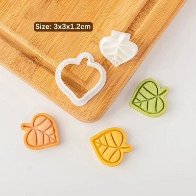 Rudens lapų sausainių forma ąžuolo klevo lapams Sausainių pjaustyklės Rankomis spaustos Fondanto Antspaudas Saldainiai Šokoladiniai Tortai Dekoravimo Įrankiai