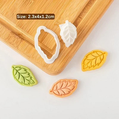 Rudens lapų sausainių forma ąžuolo klevo lapams Sausainių pjaustyklės Rankomis spaustos Fondanto Antspaudas Saldainiai Šokoladiniai Tortai Dekoravimo Įrankiai