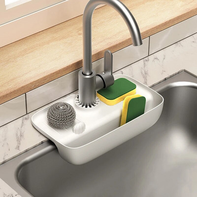 Covoraș pentru robinet de bucătărie din silicon Tampă de scurgere pentru chiuvetă Protector pentru blat de baie Șampon Dozator de săpun Tavă cu uscare rapidă