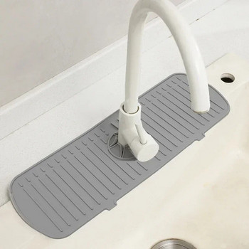 Βρύση κουζίνας Splash Pad σιλικόνης νεροχύτης Baucet Splash Guard Mat σφουγγάρι ράφι αποστράγγισης πάγκος προστασίας για συσκευές μπάνιου κουζίνας
