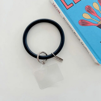 Universalus pakabinamas žiedas priekyje mobiliojo telefono minkštas silikoninis dirželis, apsaugantis nuo praradimo apyrankę, skirtą iPhone Xiaomi Samsung raktų pakabukui