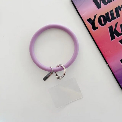 Universalus pakabinamas žiedas priekyje mobiliojo telefono minkštas silikoninis dirželis, apsaugantis nuo praradimo apyrankę, skirtą iPhone Xiaomi Samsung raktų pakabukui