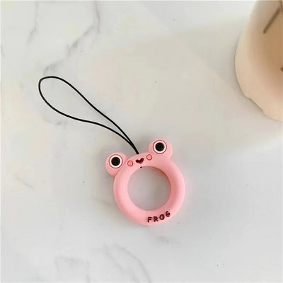 Mielas silikoninis pirštų žiedas telefono dirželis Trumpas dirželis Telefono žavesys Mobiliojo telefono dirželiai, skirti Key Dibujo Animado Sleutelkoord