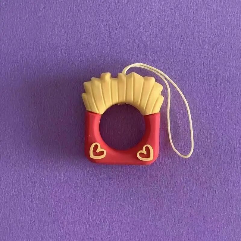 Mielas silikoninis pirštų žiedas telefono dirželis Trumpas dirželis Telefono žavesys Mobiliojo telefono dirželiai, skirti Key Dibujo Animado Sleutelkoord