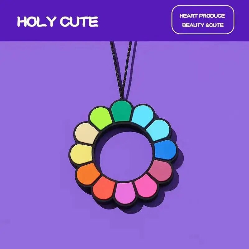 Mielas silikoninis pirštų žiedas telefono dirželis Trumpas dirželis Telefono žavesys Mobiliojo telefono dirželiai, skirti Key Dibujo Animado Sleutelkoord