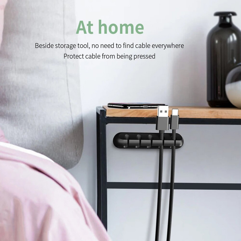 „Essager“ kabelio laikiklis USB kabelio laido laikiklis Ausinės Ausinės Pelės Įkroviklis Laido Apsauga Stalinis Apsuktuvas Laido Valdymas