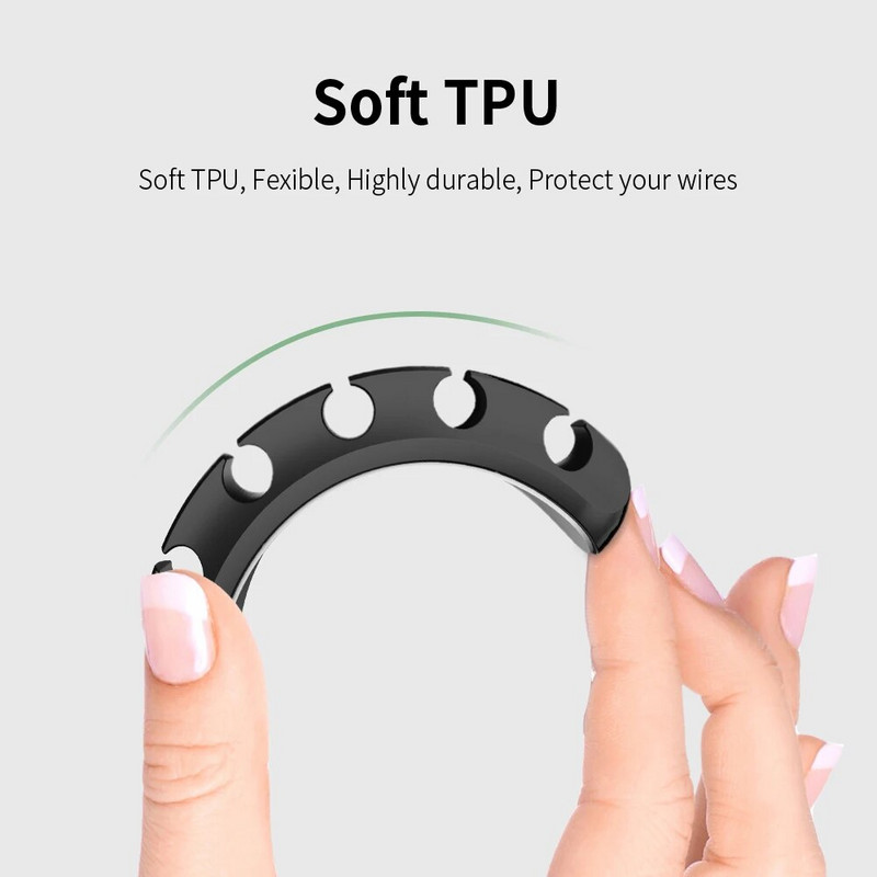 „Essager“ kabelio laikiklis USB kabelio laido laikiklis Ausinės Ausinės Pelės Įkroviklis Laido Apsauga Stalinis Apsuktuvas Laido Valdymas