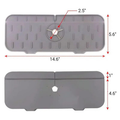 Covoraș pentru robinet din silicon de bucătărie Chiuvetă Scurgere Robinet Catcher Baie Protector blat Tavă dozator de săpun