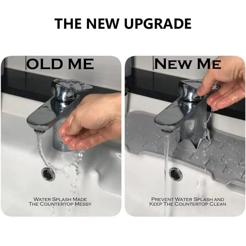 Covoraș pentru robinet din silicon de bucătărie Chiuvetă Scurgere Robinet Catcher Baie Protector blat Tavă dozator de săpun