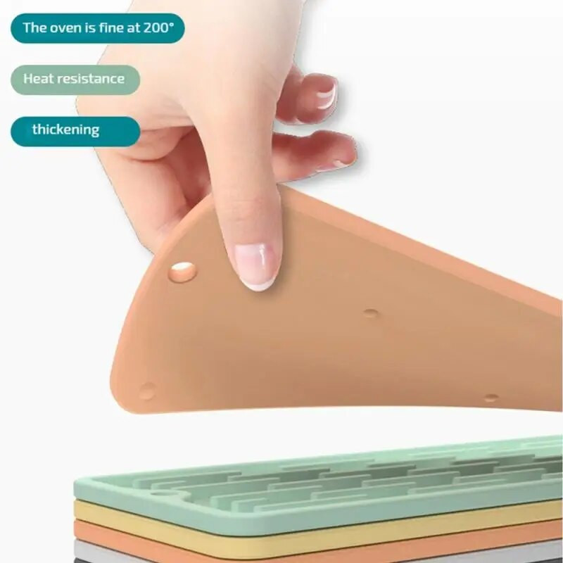 55/30 cm Silikoniniai stalo reikmenys pagalvėlė virtuvės reikmenų apsaugos kilimėlis nuo slydimo kriauklės padėklas Indų džiovinimo pagalvėlė laikymo kriauklės nutekėjimo kilimėlis