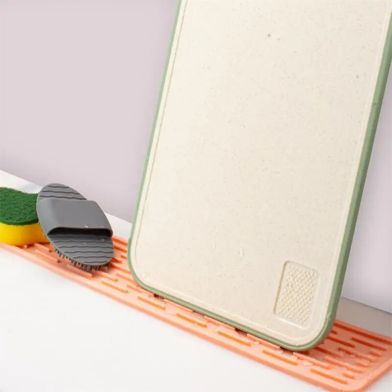 55/30 cm Silikoniniai stalo reikmenys pagalvėlė virtuvės reikmenų apsaugos kilimėlis nuo slydimo kriauklės padėklas Indų džiovinimo pagalvėlė laikymo kriauklės nutekėjimo kilimėlis