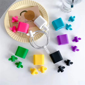 Silikoninis įkrovimo laido apsauginis dangtelis, skirtas iPhone USB USB laido apsaugai įkrovimui duomenų kabelio įkroviklio saugos apvalkalas