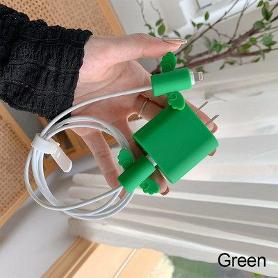 Silikoninis įkrovimo laido apsauginis dangtelis, skirtas iPhone USB USB laido apsaugai įkrovimui duomenų kabelio įkroviklio saugos apvalkalas