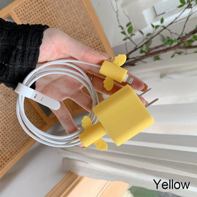 Silikoninis įkrovimo laido apsauginis dangtelis, skirtas iPhone USB USB laido apsaugai įkrovimui duomenų kabelio įkroviklio saugos apvalkalas