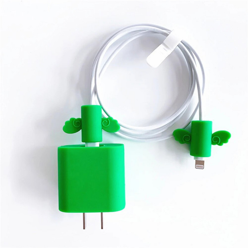 Silikoninis įkrovimo laido apsauginis dangtelis, skirtas iPhone USB USB laido apsaugai įkrovimui duomenų kabelio įkroviklio saugos apvalkalas