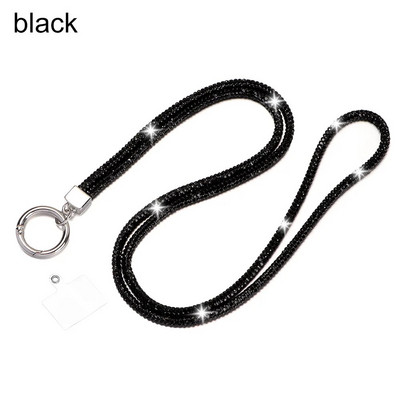 Blizgučiai Bling Bling raktų pakabukas deimantinis krištolinis lynas grandinės dirželiai Kalnų krištolinis telefono dirželis pakabinamas laidas