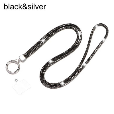 Blizgučiai Bling Bling raktų pakabukas deimantinis krištolinis lynas grandinės dirželiai Kalnų krištolinis telefono dirželis pakabinamas laidas