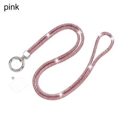 Blizgučiai Bling Bling raktų pakabukas deimantinis krištolinis lynas grandinės dirželiai Kalnų krištolinis telefono dirželis pakabinamas laidas