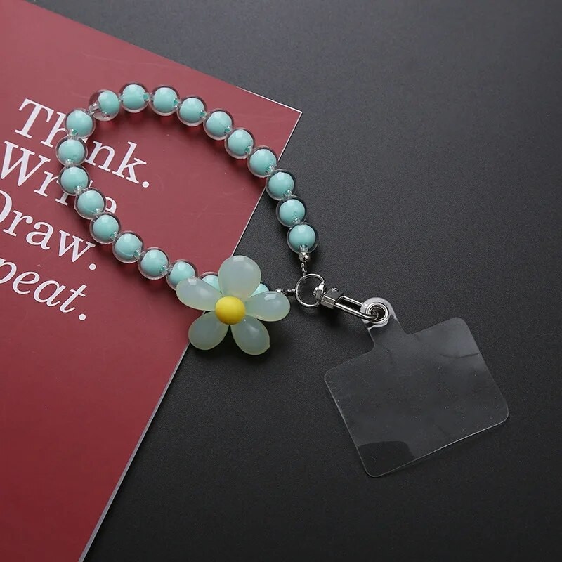 Värviline mobiiltelefoni kaelarihm naistele Käeshoitav kett Lühike kaotsiminekuvastane mobiiltelefoni ümbris Võtme ripatsiga telefonirihm