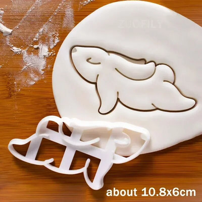 Mielas triušio formos sausainių reljefinis antspaudas, zuikio vainikas, fondantas