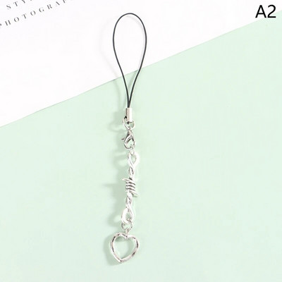 1vnt Originalūs „pasidaryk pats“ rankų darbo mielo lydinio telefonų pakabukai „Kawaii“ pakabukas su raktų pakabuko dirželiu su „Star Bead“ animacinių filmų priedais